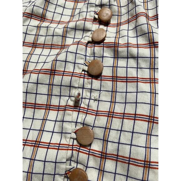 RTR 34 Women Summer Dress Plaid Design *Missing Button* - Picture 3 of 7
